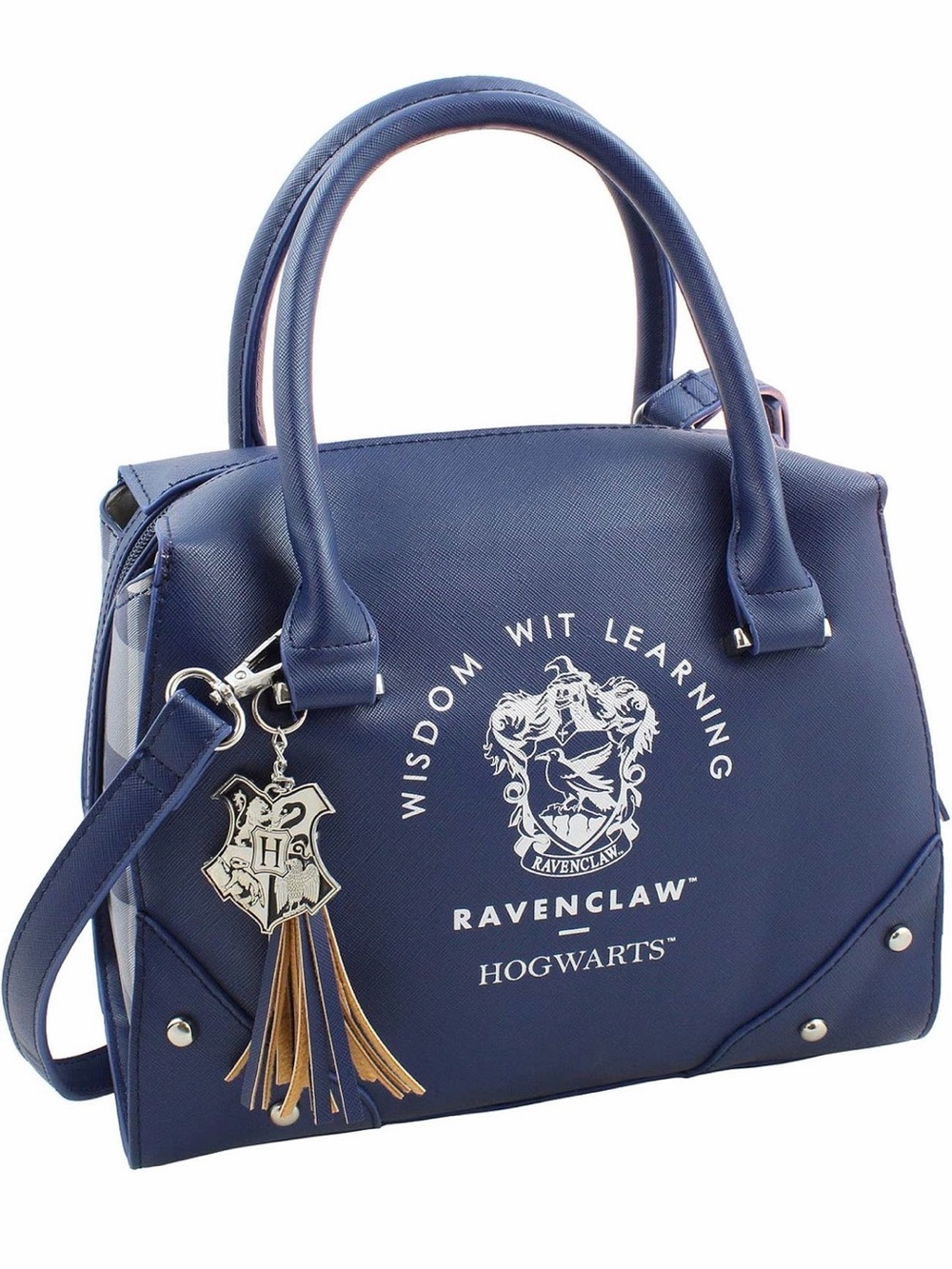 Harry Potter Hogwarts House Ravenclaw Navy Blue Dome Satchel Bag with Crest